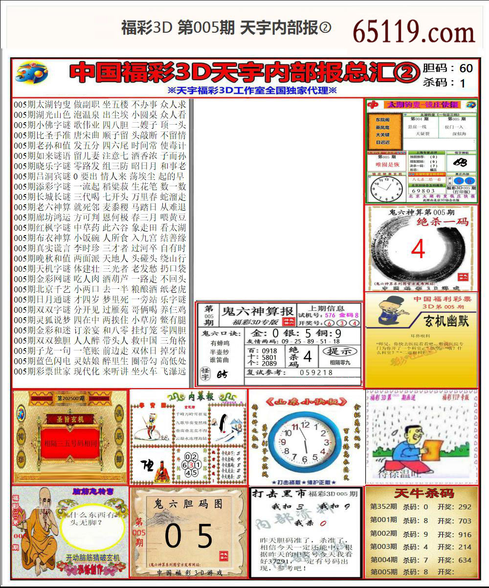 福彩3D天宇内部报②